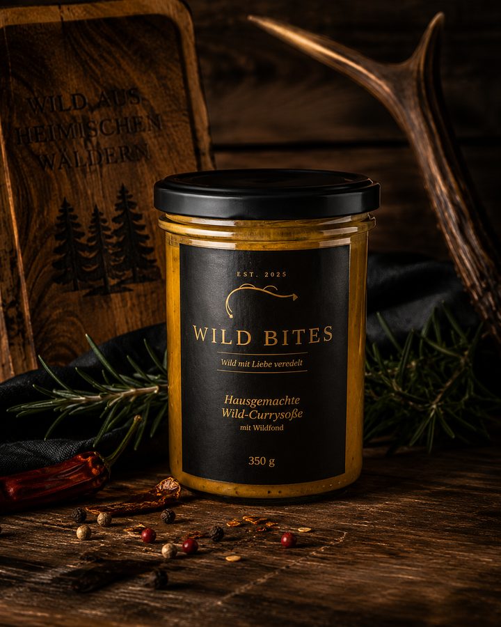 Wild Bites hausgemachte Wild-Currysoße im Glas, 350 g