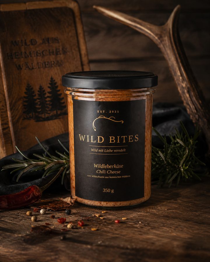 Wild Bites Wildleberkäse Chili Cheese im Glas, 350 g