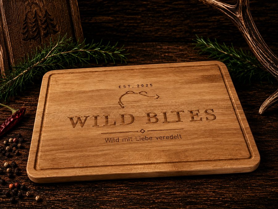 Wild Bites Schneidebrett aus Massivholz